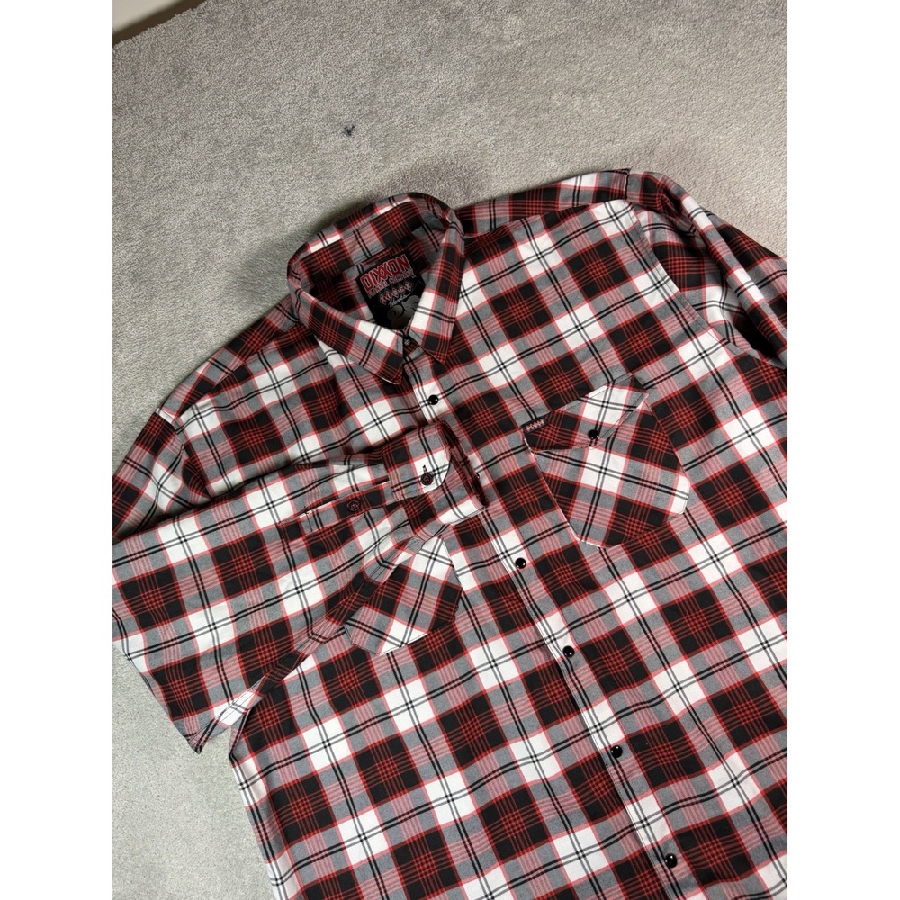Dixxon Flannel Men's Size 5XL Klock Werks Red Black Plaid Snap Button D-tech